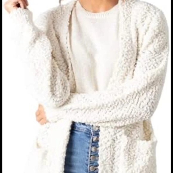 Free People Jackets & Blazers - Shaggy ivory freepeople cardigan